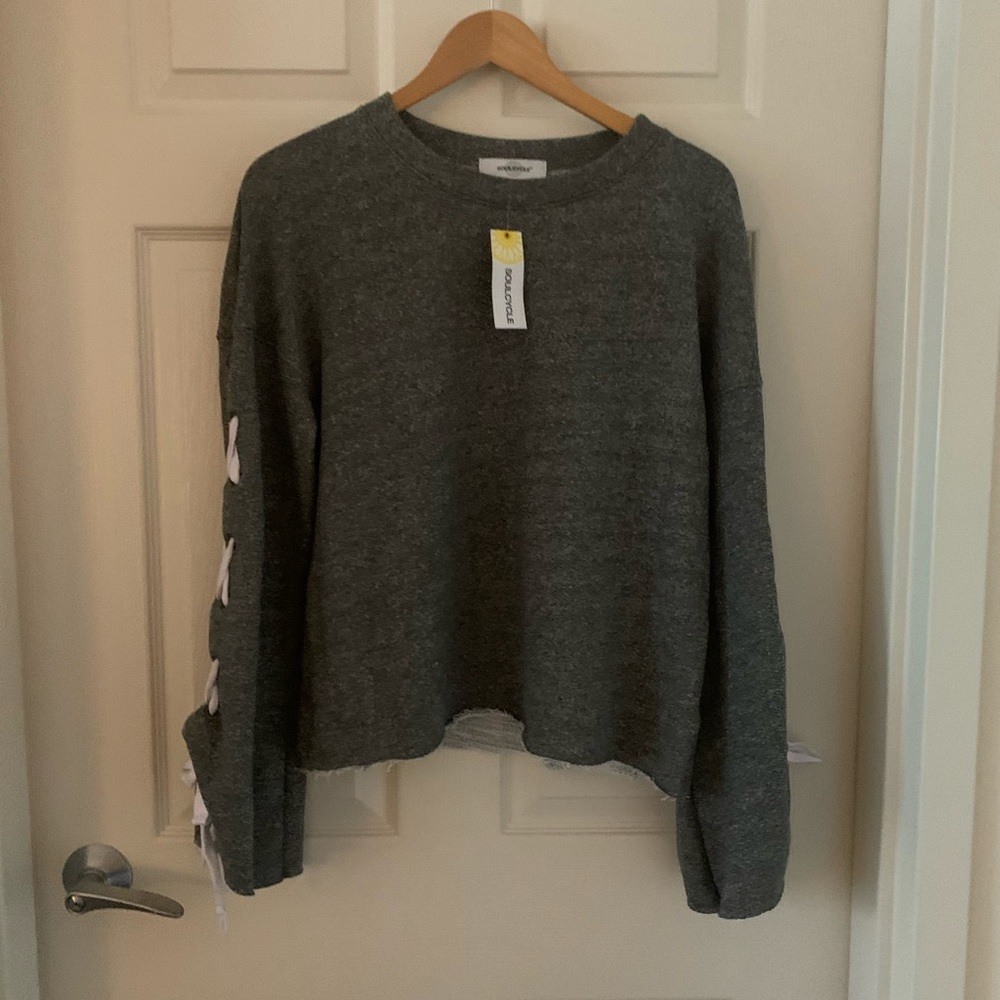 Soulcycle sweatshirt w ribbon detail